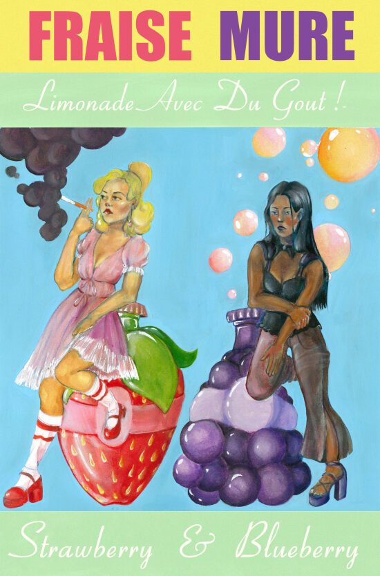 affiche année 50 huile
